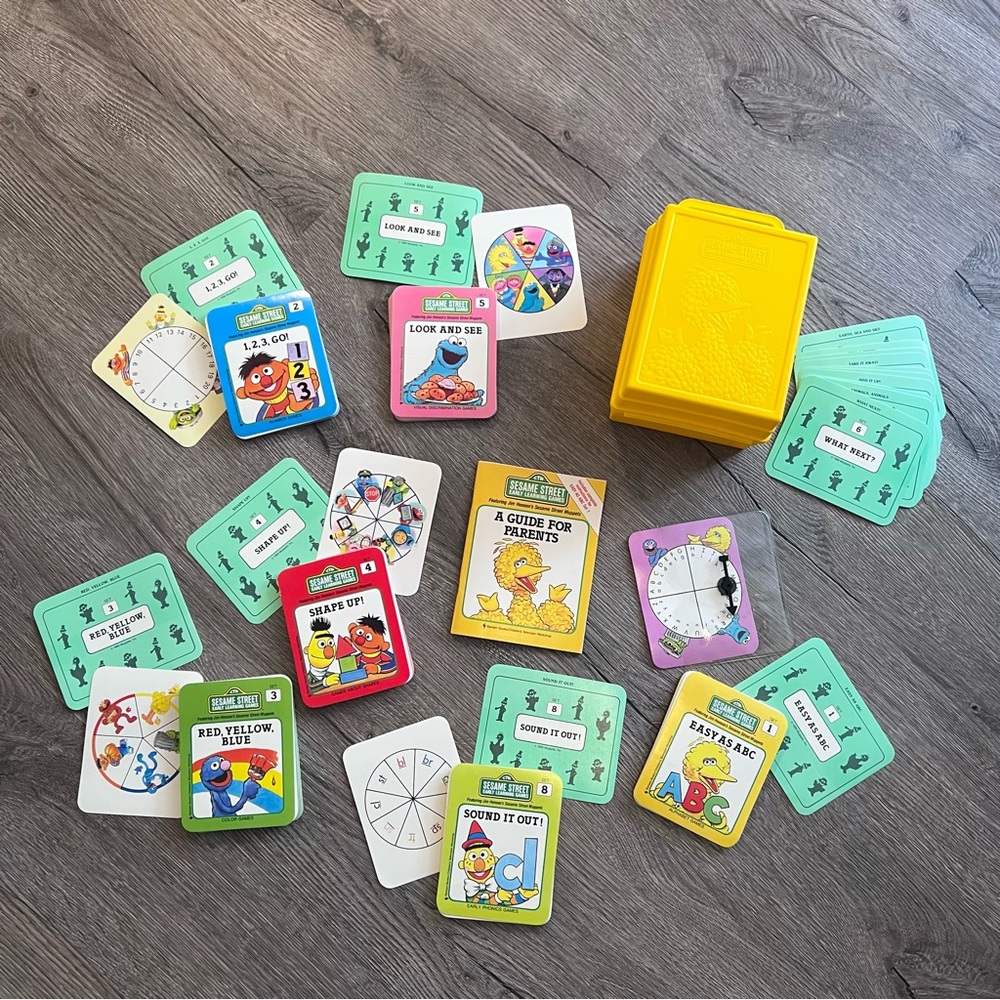VINTAGE Sesame Street early learning games 1989 Muppets Inc.